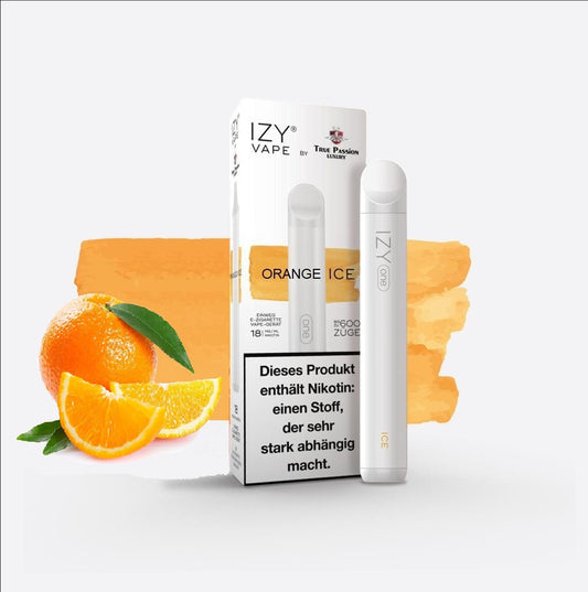 Izy Vape by True Passion - Orange Ice - Einweg E-Shisha - 600 Züge - Nikotin 18 mg