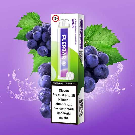 Flerbar M E-Shisha 600 - 20mg/ml - Grape Ice