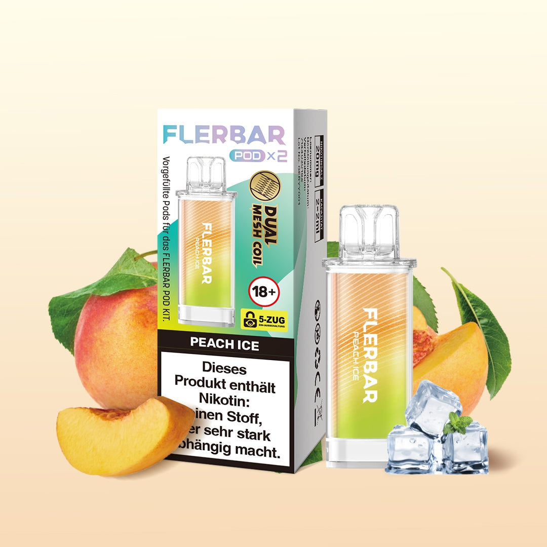 Flerbar POD (2stk) - Peach Ice 20mg