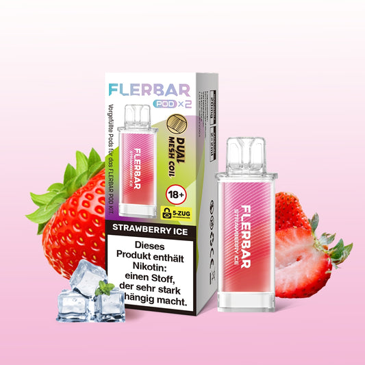 Flerbar POD (2stk) - Strawberry Ice 20mg